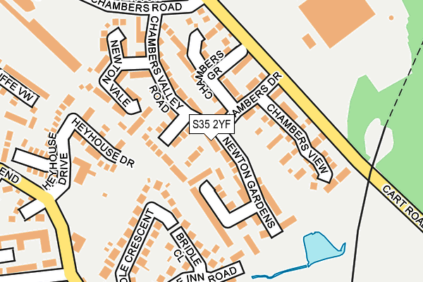 S35 2YF map - OS OpenMap – Local (Ordnance Survey)