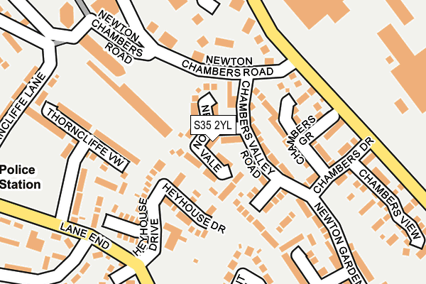 S35 2YL map - OS OpenMap – Local (Ordnance Survey)