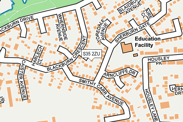 S35 2ZU map - OS OpenMap – Local (Ordnance Survey)