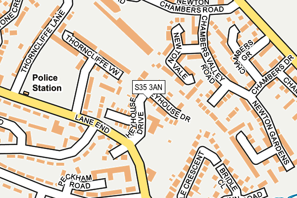 S35 3AN map - OS OpenMap – Local (Ordnance Survey)