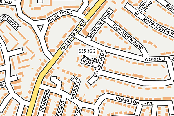 S35 3GG map - OS OpenMap – Local (Ordnance Survey)