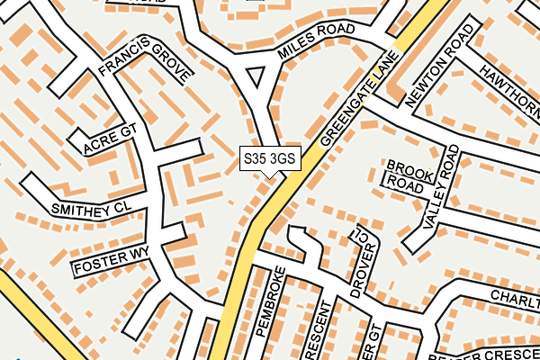 S35 3GS map - OS OpenMap – Local (Ordnance Survey)