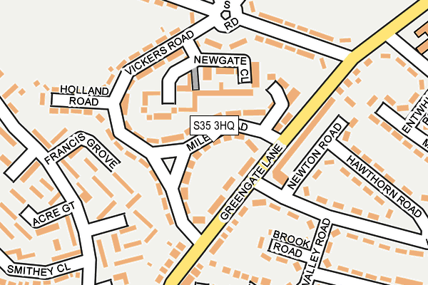 S35 3HQ map - OS OpenMap – Local (Ordnance Survey)