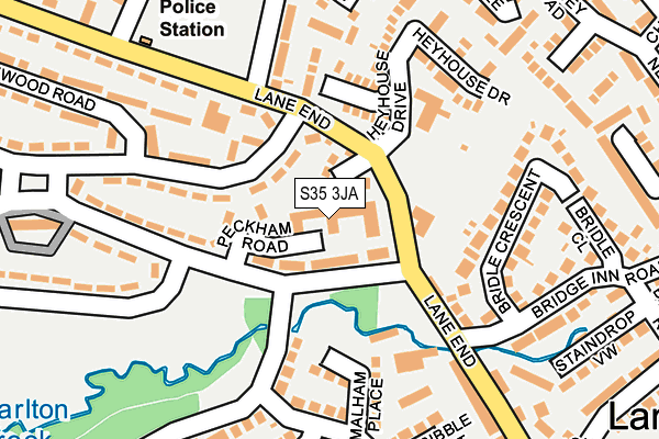 S35 3JA map - OS OpenMap – Local (Ordnance Survey)