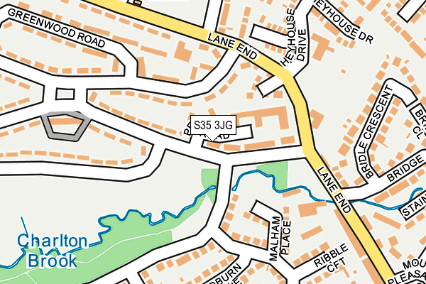 S35 3JG map - OS OpenMap – Local (Ordnance Survey)
