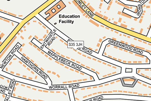S35 3JH map - OS OpenMap – Local (Ordnance Survey)