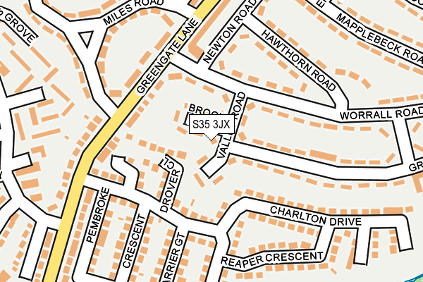 S35 3JX map - OS OpenMap – Local (Ordnance Survey)