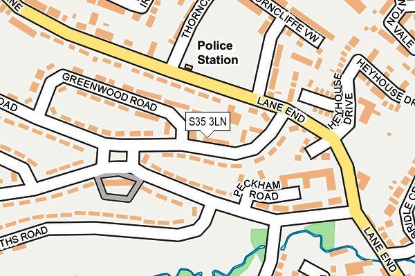 S35 3LN map - OS OpenMap – Local (Ordnance Survey)