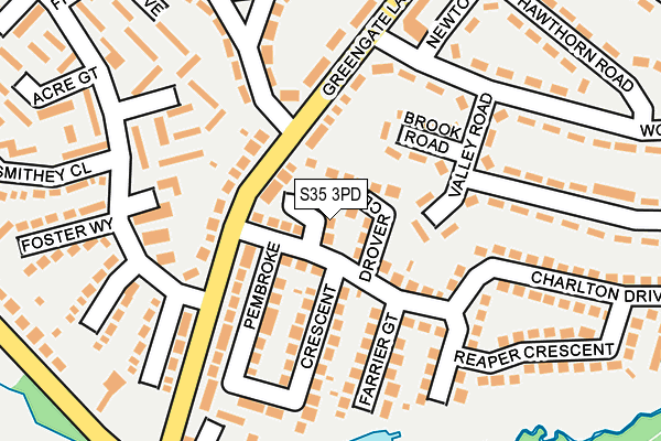 S35 3PD map - OS OpenMap – Local (Ordnance Survey)