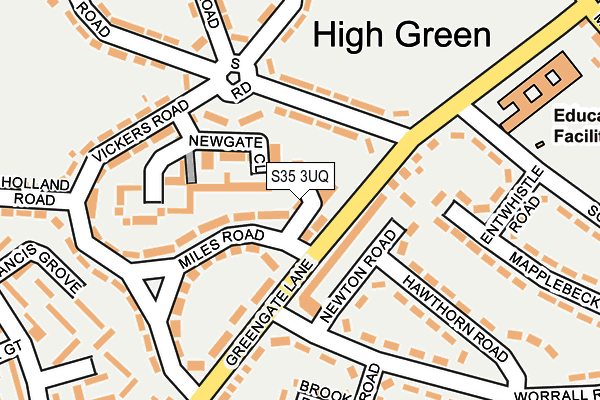S35 3UQ map - OS OpenMap – Local (Ordnance Survey)