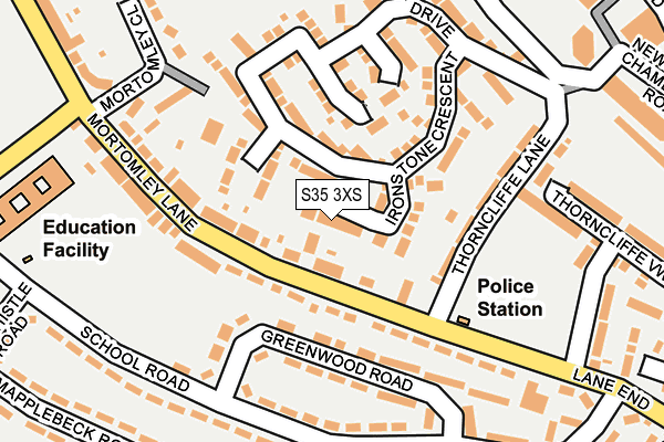 S35 3XS map - OS OpenMap – Local (Ordnance Survey)