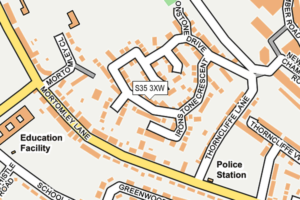 S35 3XW map - OS OpenMap – Local (Ordnance Survey)