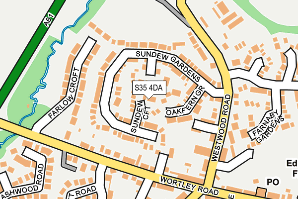 S35 4DA map - OS OpenMap – Local (Ordnance Survey)