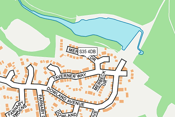 S35 4DB map - OS OpenMap – Local (Ordnance Survey)
