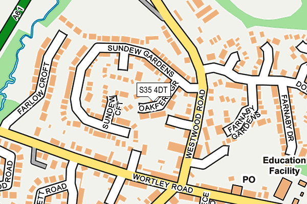 S35 4DT map - OS OpenMap – Local (Ordnance Survey)