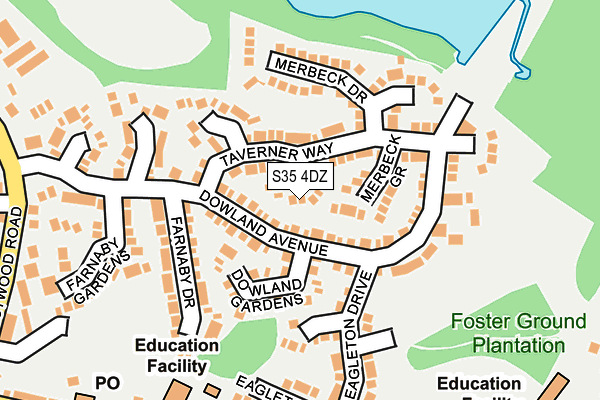 S35 4DZ map - OS OpenMap – Local (Ordnance Survey)