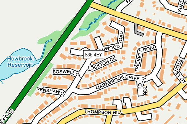 S35 4EY map - OS OpenMap – Local (Ordnance Survey)