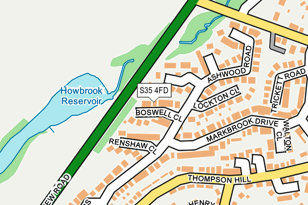S35 4FD map - OS OpenMap – Local (Ordnance Survey)
