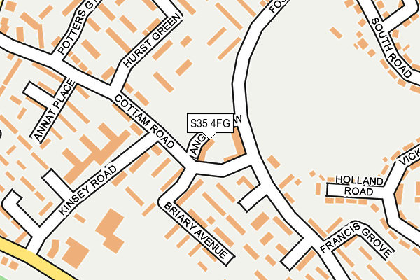 S35 4FG map - OS OpenMap – Local (Ordnance Survey)