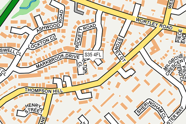 S35 4FL map - OS OpenMap – Local (Ordnance Survey)