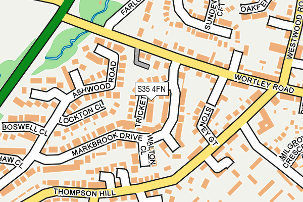 S35 4FN map - OS OpenMap – Local (Ordnance Survey)