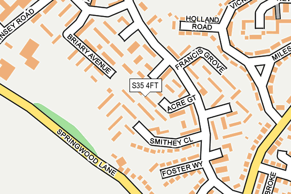 S35 4FT map - OS OpenMap – Local (Ordnance Survey)
