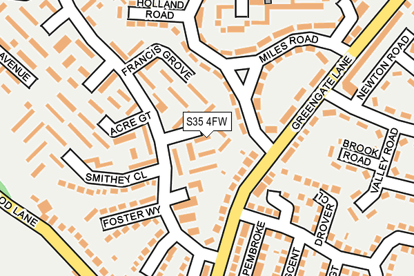 S35 4FW map - OS OpenMap – Local (Ordnance Survey)