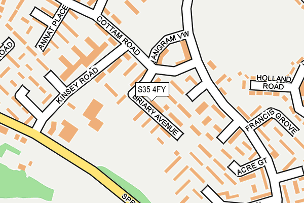 S35 4FY map - OS OpenMap – Local (Ordnance Survey)
