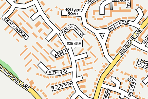 S35 4GE map - OS OpenMap – Local (Ordnance Survey)