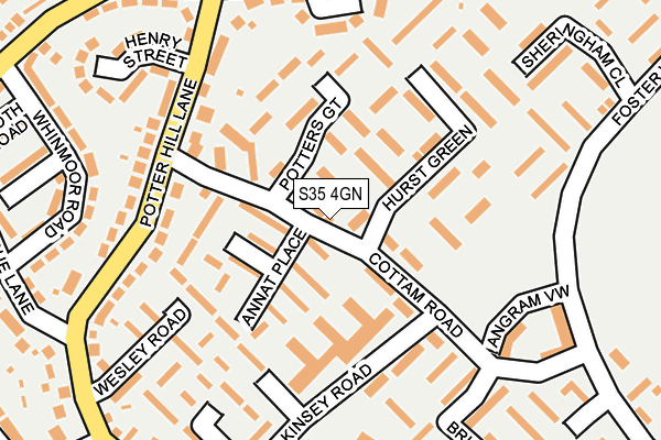 S35 4GN map - OS OpenMap – Local (Ordnance Survey)