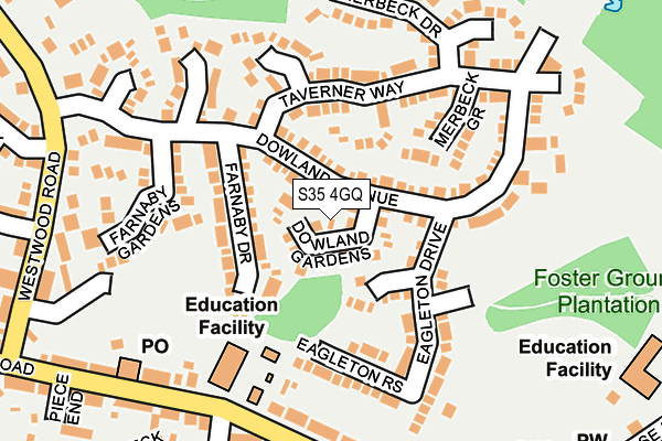 S35 4GQ map - OS OpenMap – Local (Ordnance Survey)