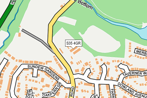 S35 4GR map - OS OpenMap – Local (Ordnance Survey)