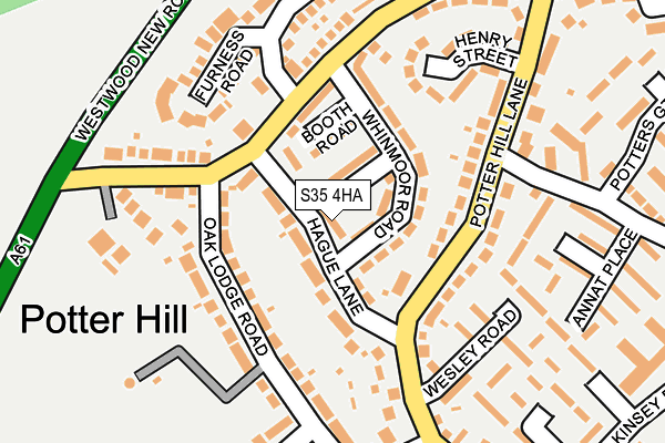 S35 4HA map - OS OpenMap – Local (Ordnance Survey)