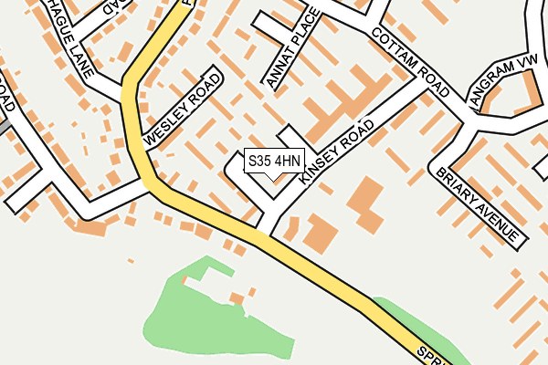 S35 4HN map - OS OpenMap – Local (Ordnance Survey)