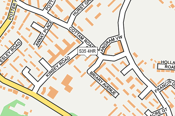 S35 4HR map - OS OpenMap – Local (Ordnance Survey)