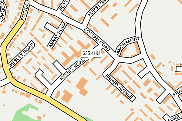 S35 4HU map - OS OpenMap – Local (Ordnance Survey)