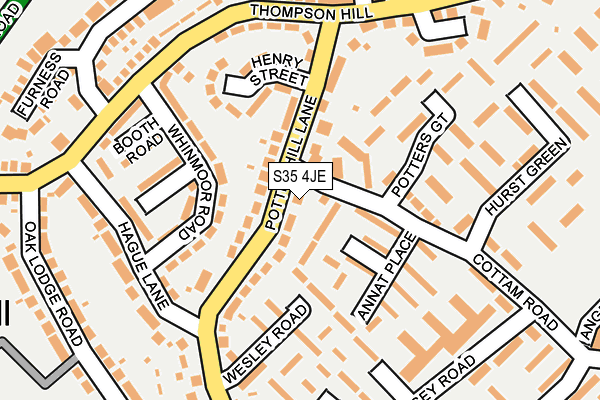 S35 4JE map - OS OpenMap – Local (Ordnance Survey)