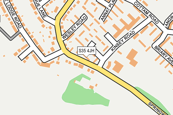S35 4JH map - OS OpenMap – Local (Ordnance Survey)