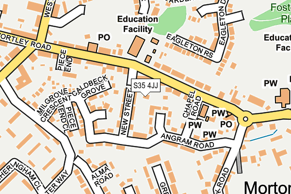 S35 4JJ map - OS OpenMap – Local (Ordnance Survey)