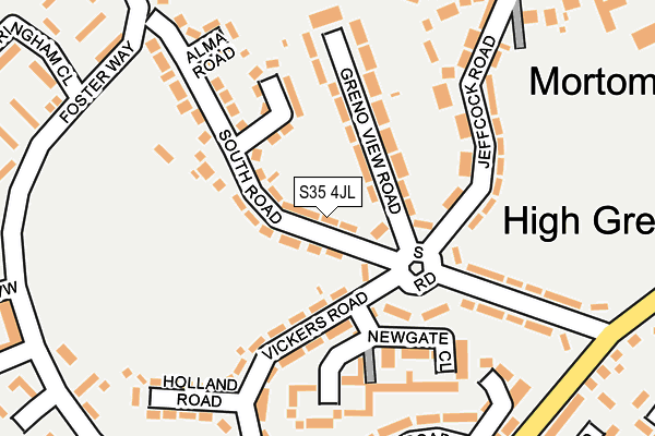 S35 4JL map - OS OpenMap – Local (Ordnance Survey)