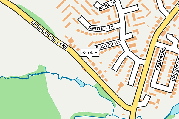 S35 4JP map - OS OpenMap – Local (Ordnance Survey)