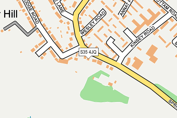 S35 4JQ map - OS OpenMap – Local (Ordnance Survey)