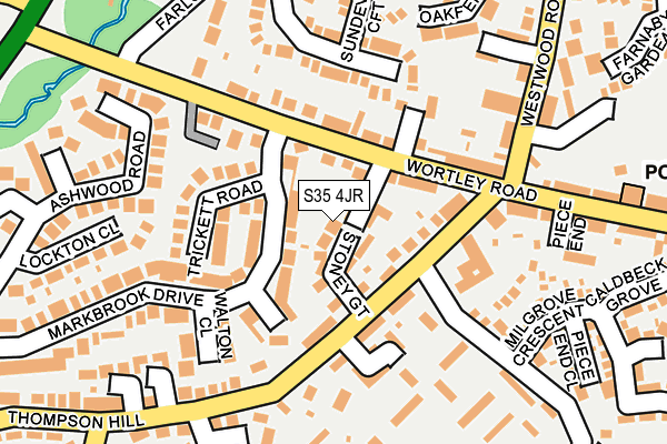 S35 4JR map - OS OpenMap – Local (Ordnance Survey)