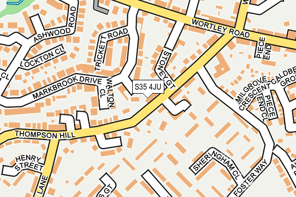 S35 4JU map - OS OpenMap – Local (Ordnance Survey)