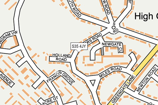 S35 4JY map - OS OpenMap – Local (Ordnance Survey)