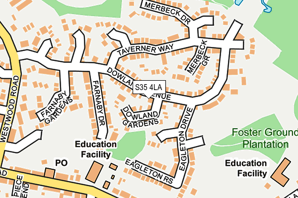 S35 4LA map - OS OpenMap – Local (Ordnance Survey)