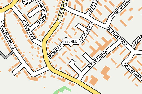 S35 4LD map - OS OpenMap – Local (Ordnance Survey)