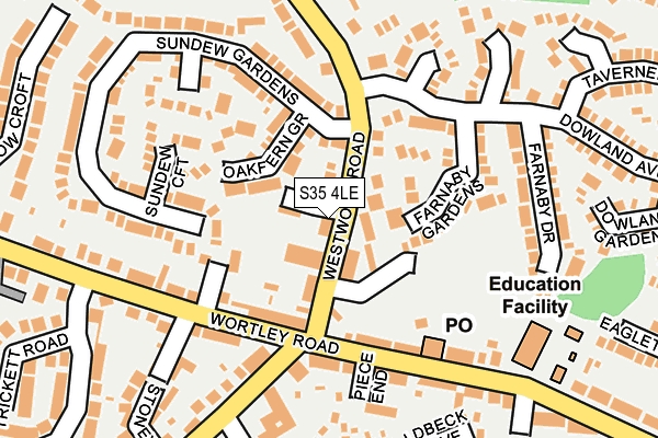 S35 4LE map - OS OpenMap – Local (Ordnance Survey)