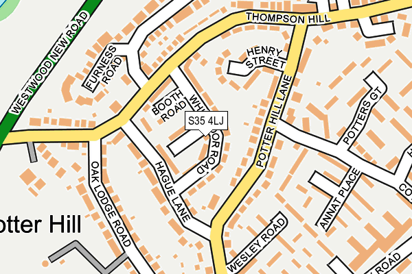 S35 4LJ map - OS OpenMap – Local (Ordnance Survey)