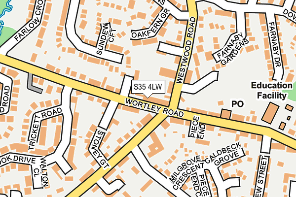 S35 4LW map - OS OpenMap – Local (Ordnance Survey)